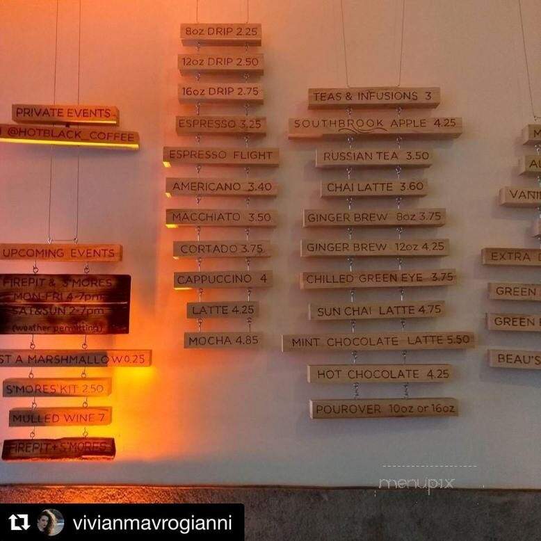 HotBlack Coffee - Toronto, ON menu_pic
