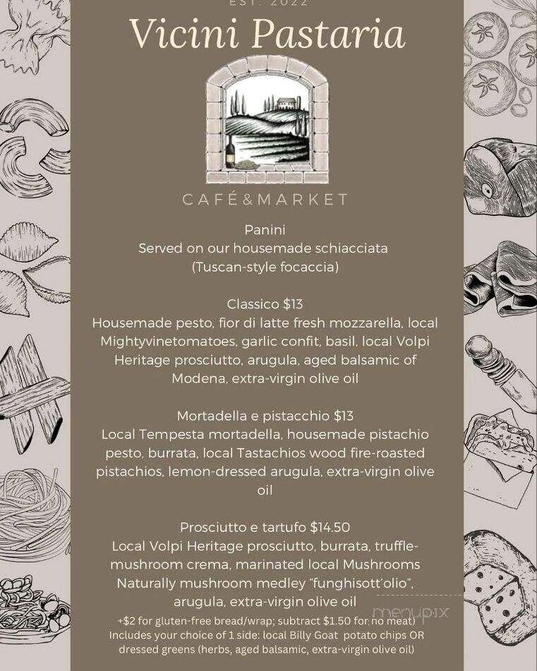 Vicini Pastaria - St. Louis, MO menu_pic