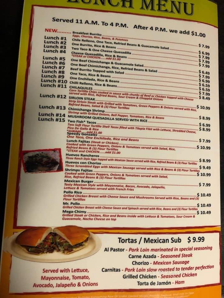 San Jose Mexican Grill - Yulee, FL menu_pic