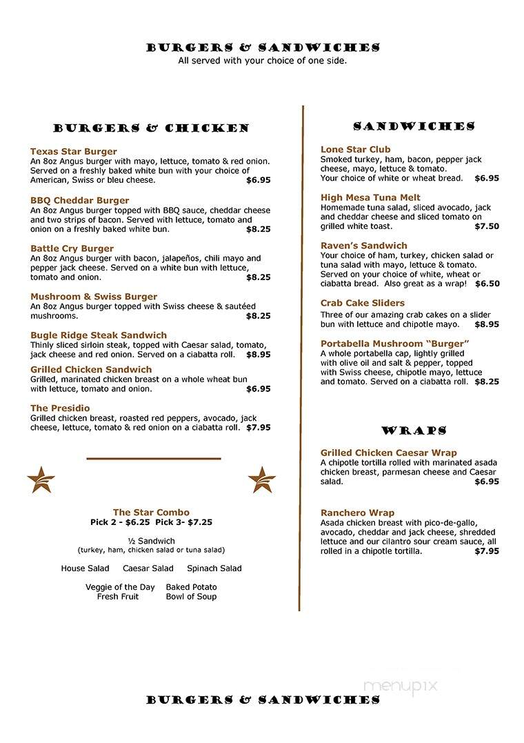 Raven's Grille - Euless, TX menu_pic