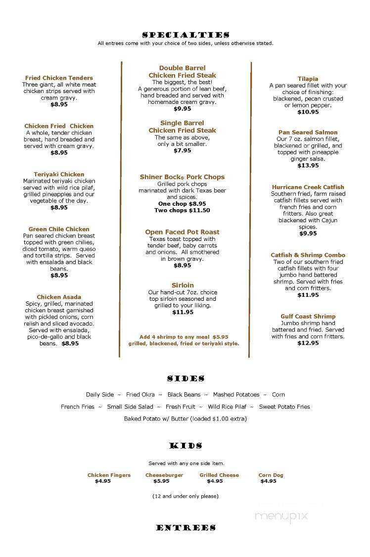 Raven's Grille - Euless, TX menu_pic