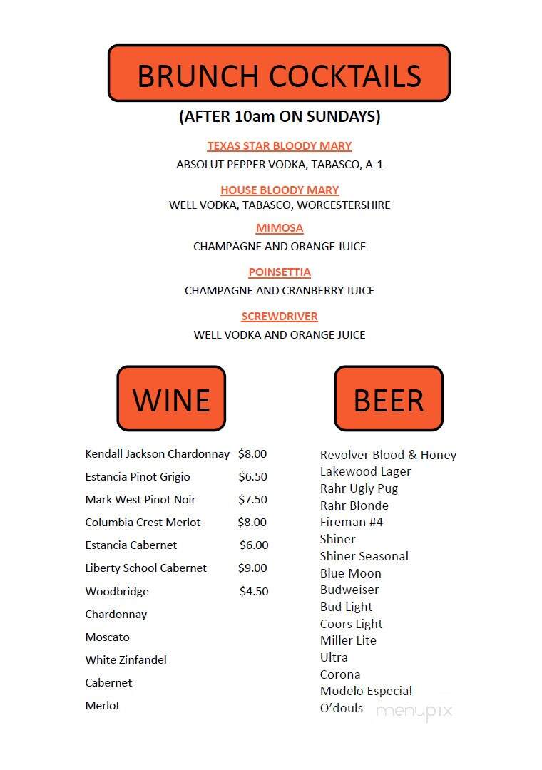 Raven's Grille - Euless, TX menu_pic