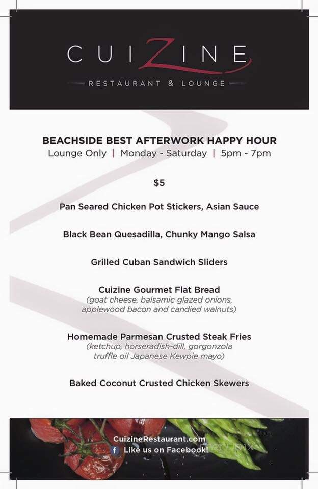 Cuizine Restaurant - Satellite Beach, FL menu_pic