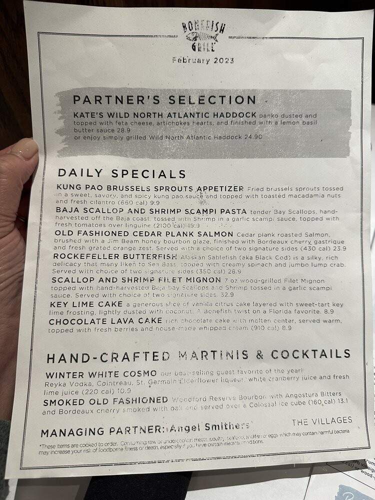 Bonefish Grill - The Villages, FL menu_pic
