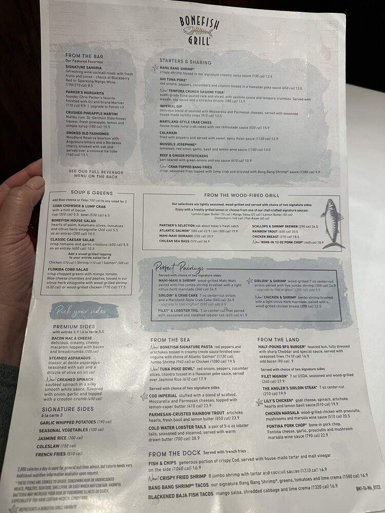Bonefish Grill - The Villages, FL menu_pic