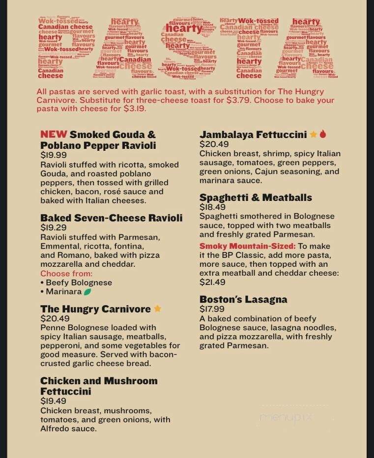 Boston Pizza - Nanaimo, BC menu_pic