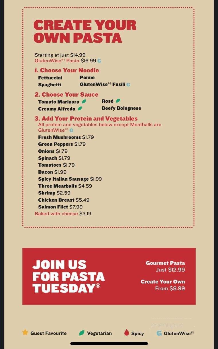 Boston Pizza - Nanaimo, BC menu_pic