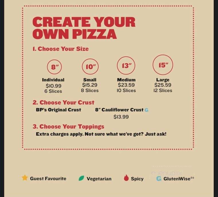 Boston Pizza - Nanaimo, BC menu_pic