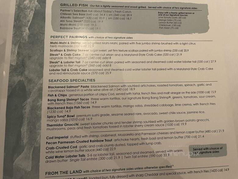 Bonefish Grill - Brookfield, WI menu_pic