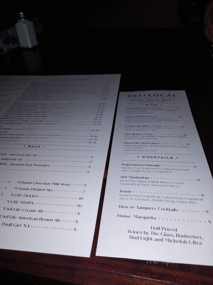801 Local - Frontenac, MO menu_pic