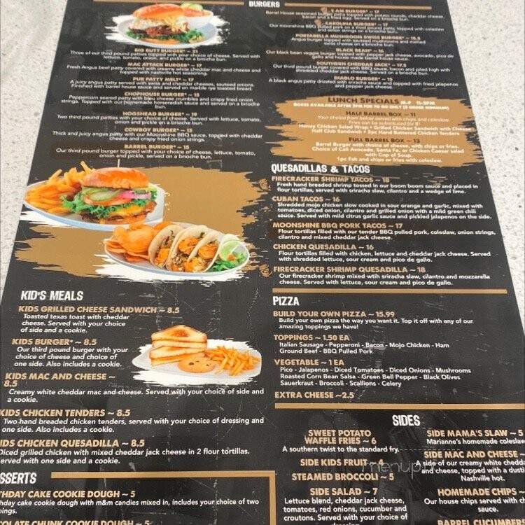 Barrel House Pub - Bloomington, IL menu_pic