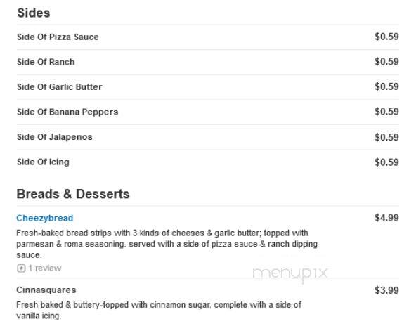 Marco's Pizza - Auburn, IN menu_pic