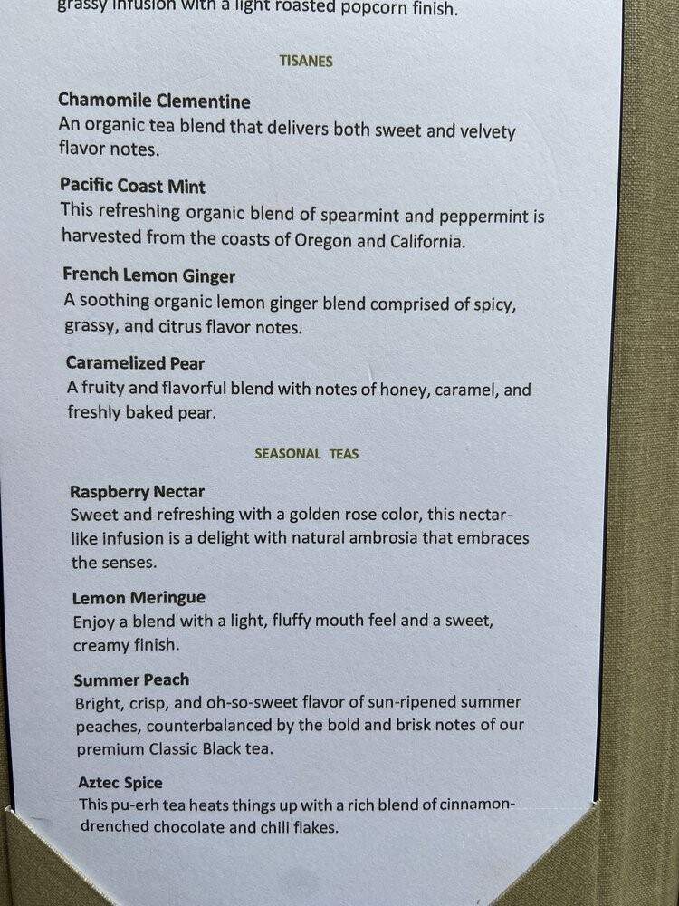 The Rose Garden Tea Room: Huntington Botanical Gardens - San Marino, CA menu_pic
