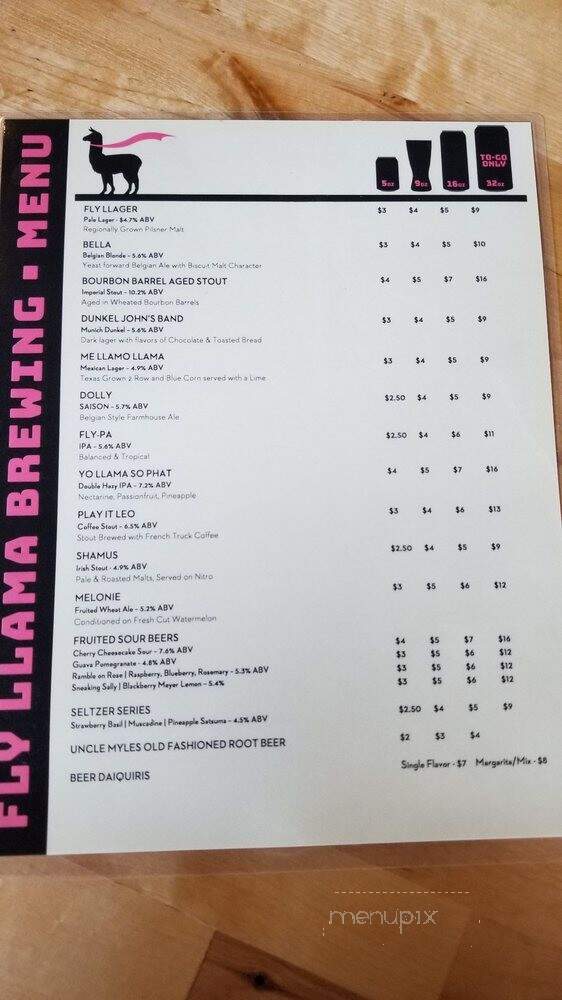 Fly Llama - Biloxi, MS menu_pic