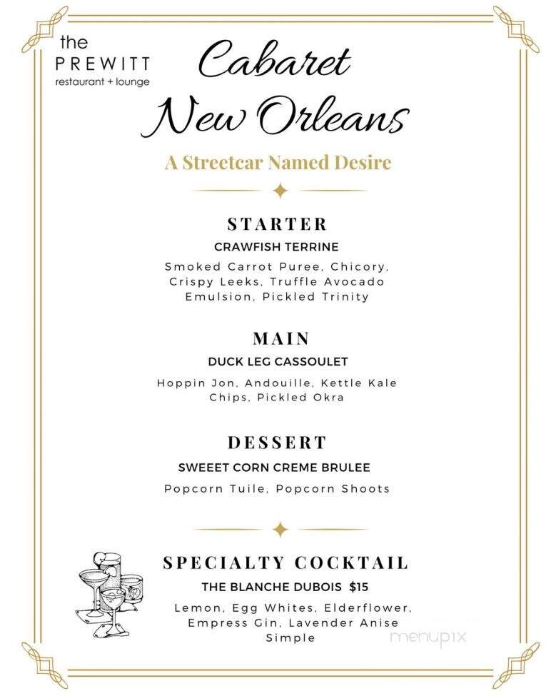 The Prewitt - Plainfield, IN menu_pic