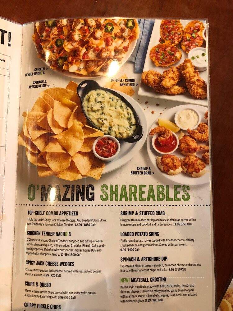 O'Charley's - Paducah, KY menu_pic