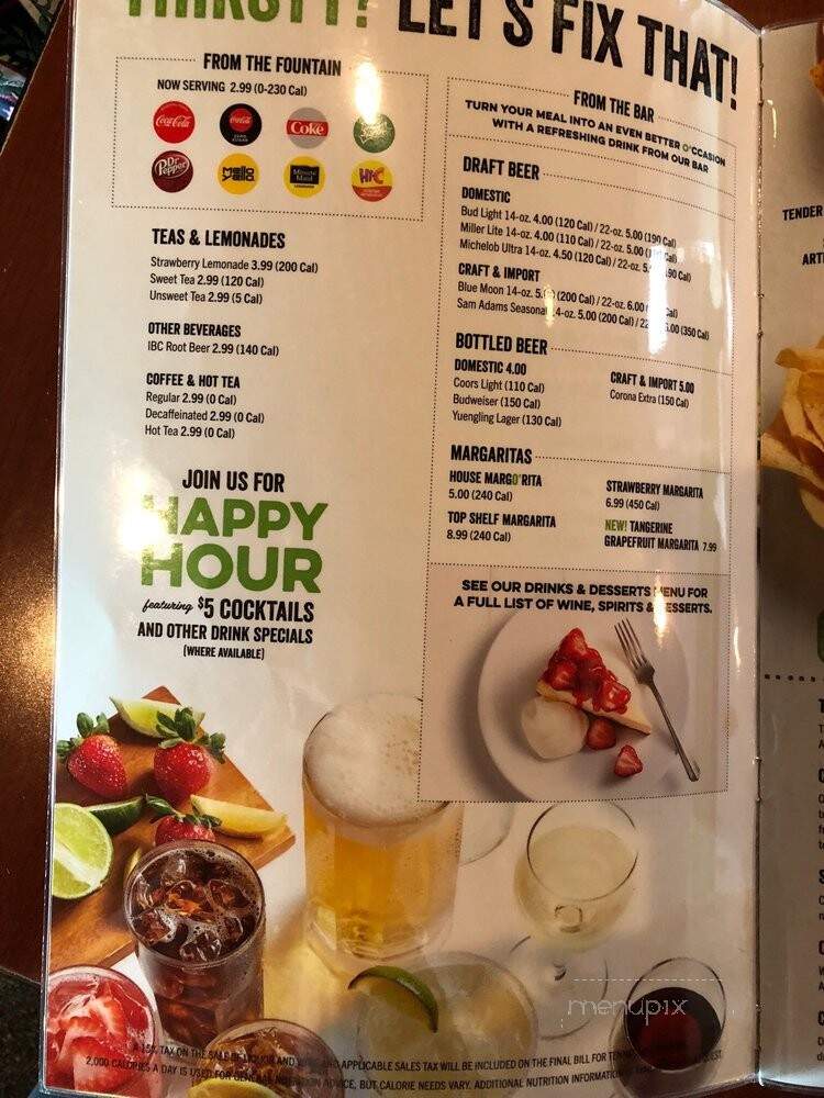 O'Charley's - Paducah, KY menu_pic