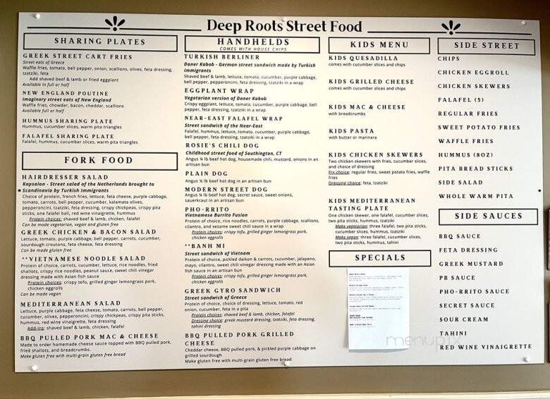 Deep Roots Street Food - Granby, CT menu_pic