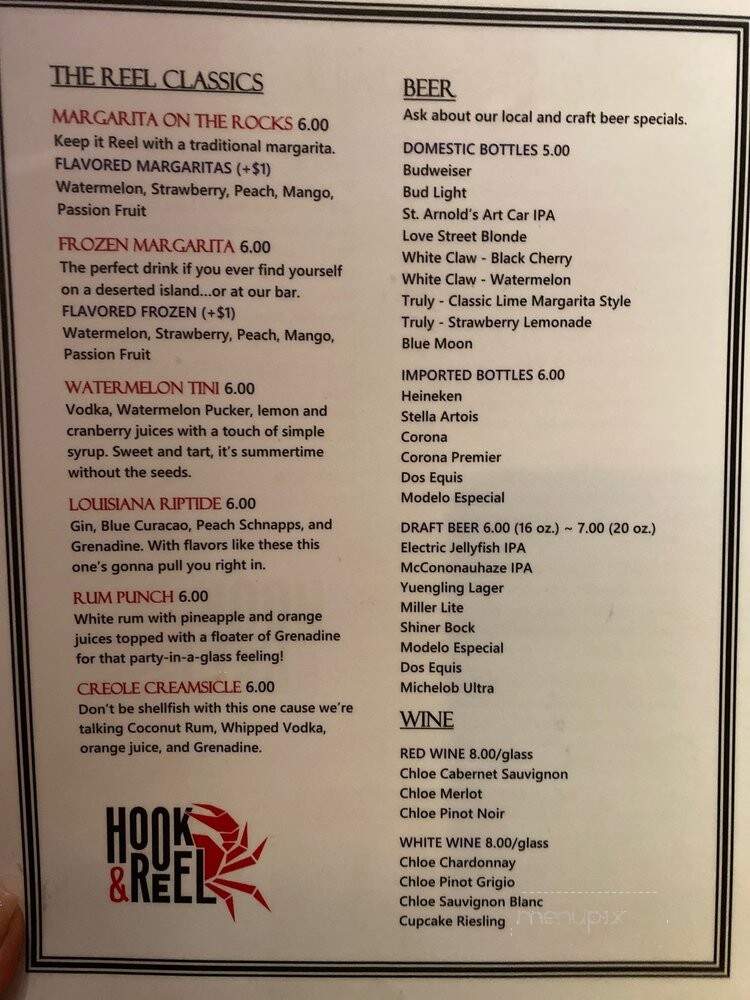 Hook & Reel Cajun Seafood & Bar - Austin, TX menu_pic