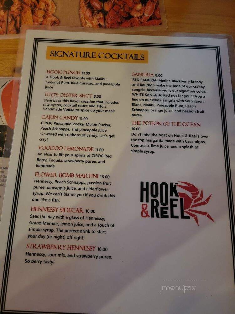 Hook & Reel Cajun Seafood & Bar - Austin, TX menu_pic
