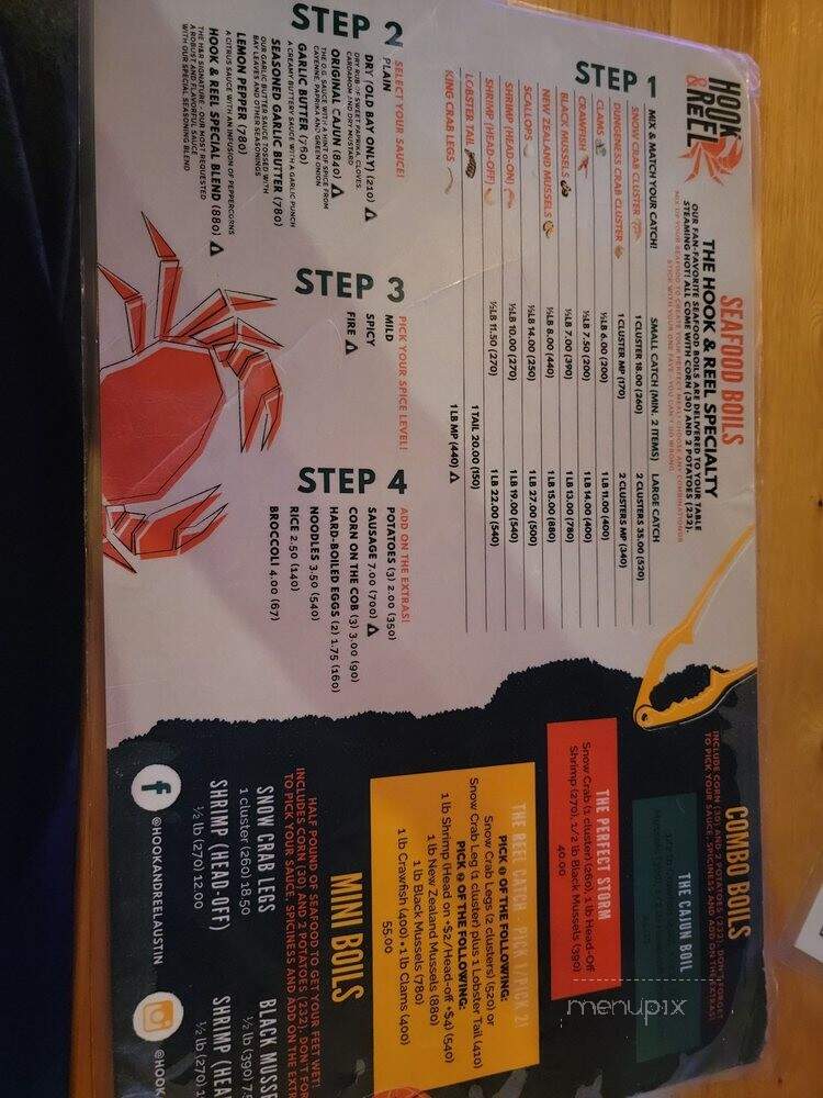 Hook & Reel Cajun Seafood & Bar - Austin, TX menu_pic