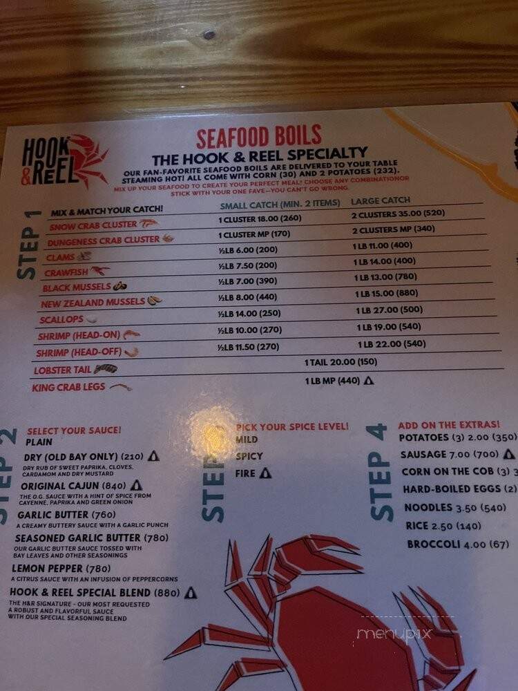 Hook & Reel Cajun Seafood & Bar - Austin, TX menu_pic