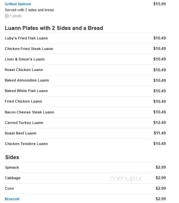 Luby's - Harlingen, TX menu_pic