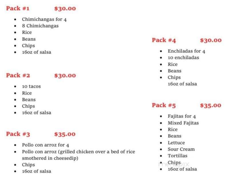La Casa Maya - Ames, IA menu_pic