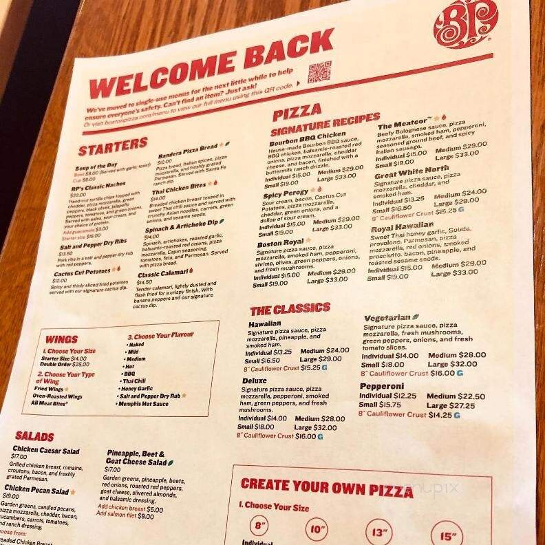 Boston Pizza - High River, AB menu_pic