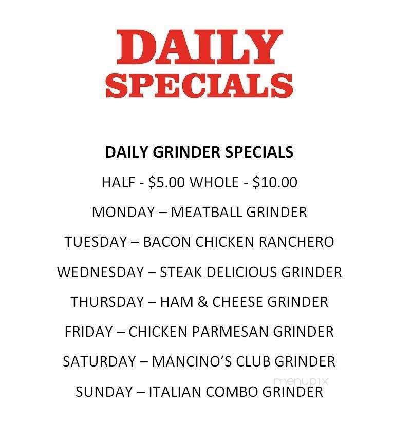Mancino's Pizza & Grinders - Lansing, IL menu_pic