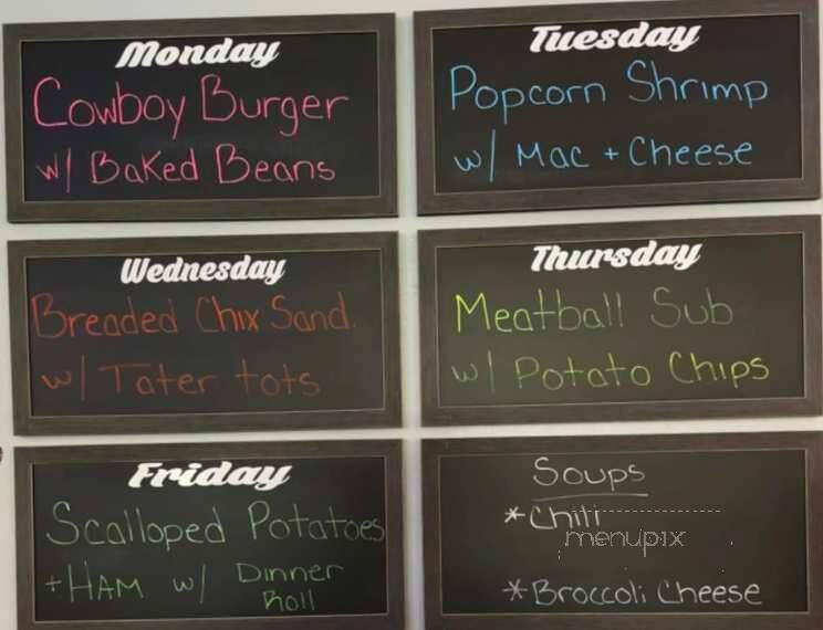 Comet Bowl - Charles City, IA menu_pic