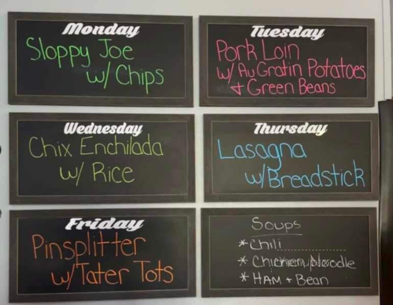 Comet Bowl - Charles City, IA menu_pic
