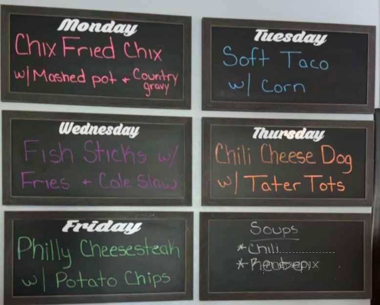 Comet Bowl - Charles City, IA menu_pic