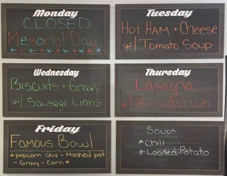 Comet Bowl - Charles City, IA menu_pic