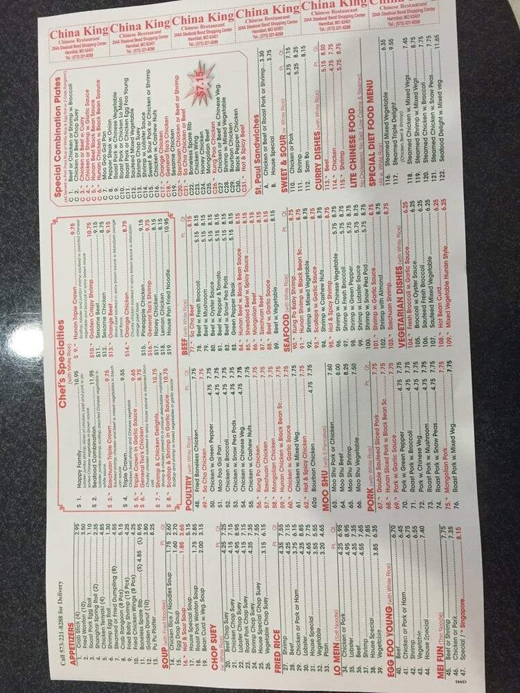 China King - Hannibal, MO menu_pic