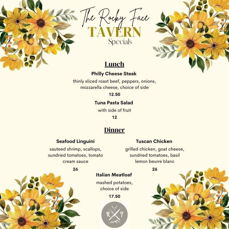 Rocky Face Tavern - Canton, NC menu_pic