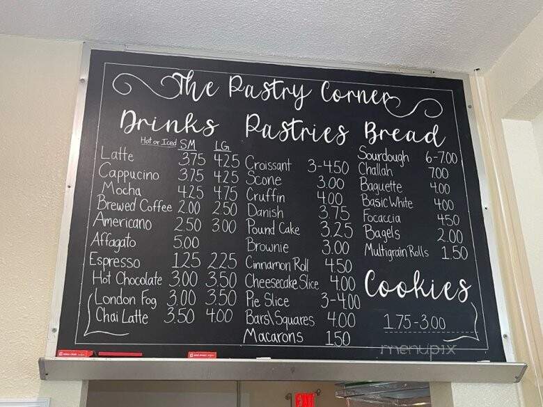 The Pastry Corner - Cibolo, TX menu_pic