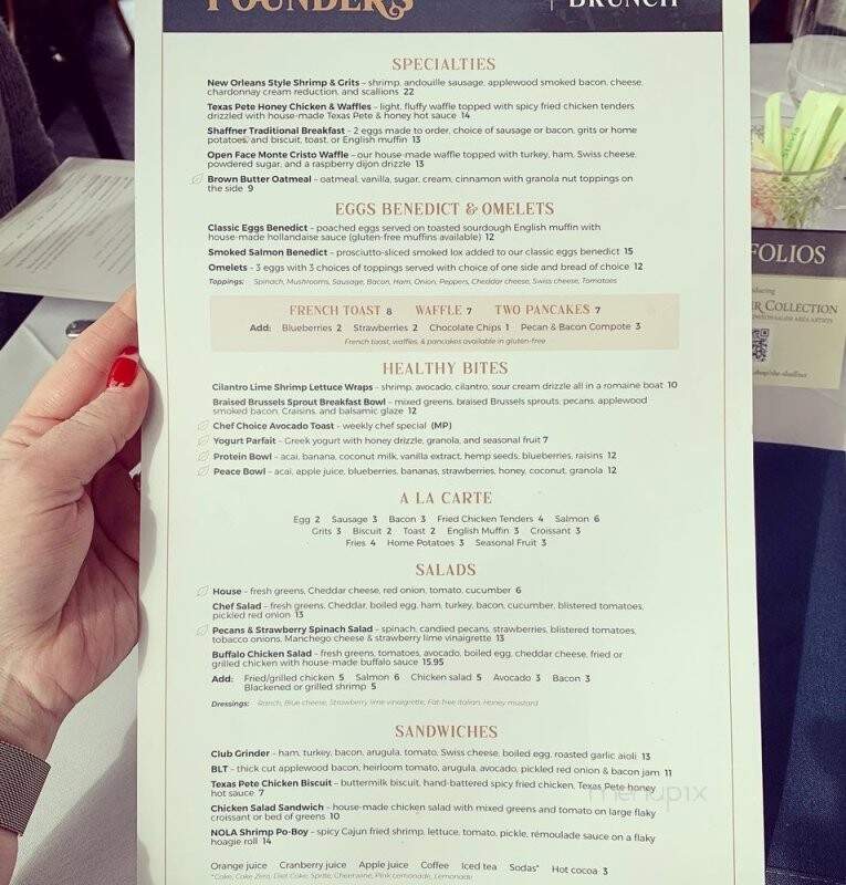 Founders Restaurant - Winston-Salem, NC menu_pic