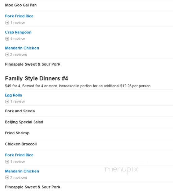 Beijing Restaurant - Emmett, ID menu_pic