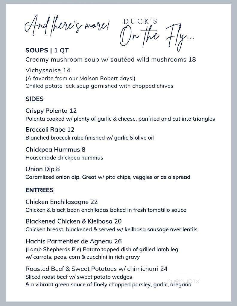 Duckworth's Bistro - Gloucester, MA menu_pic