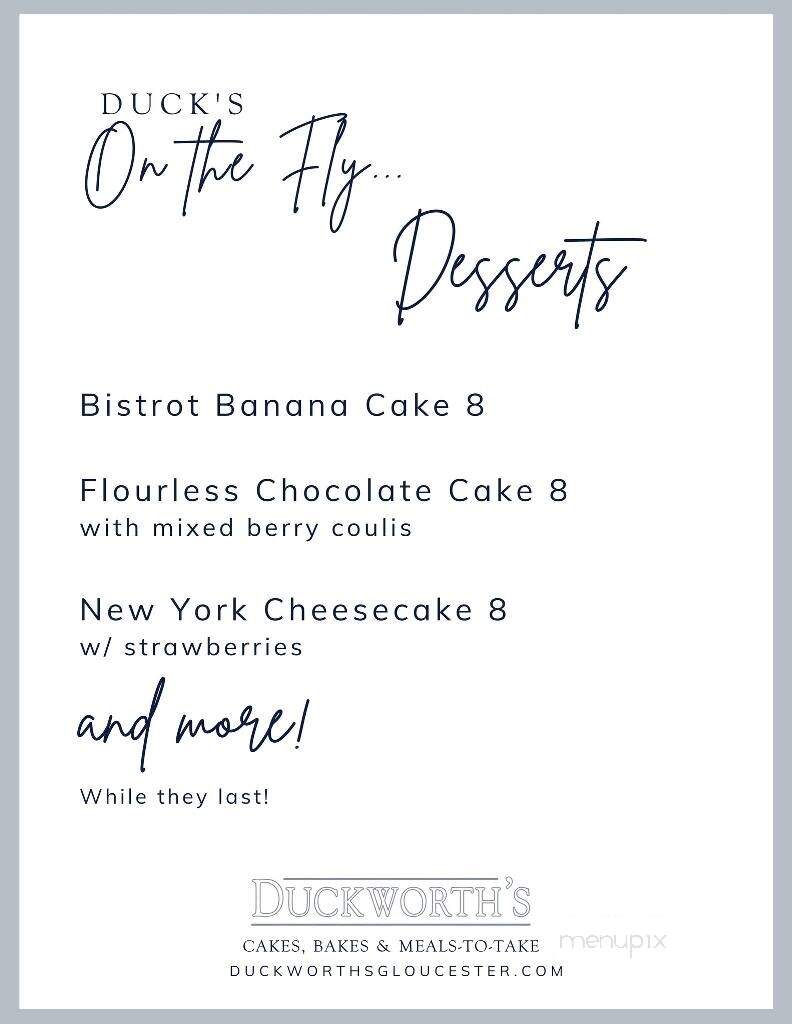 Duckworth's Bistro - Gloucester, MA menu_pic