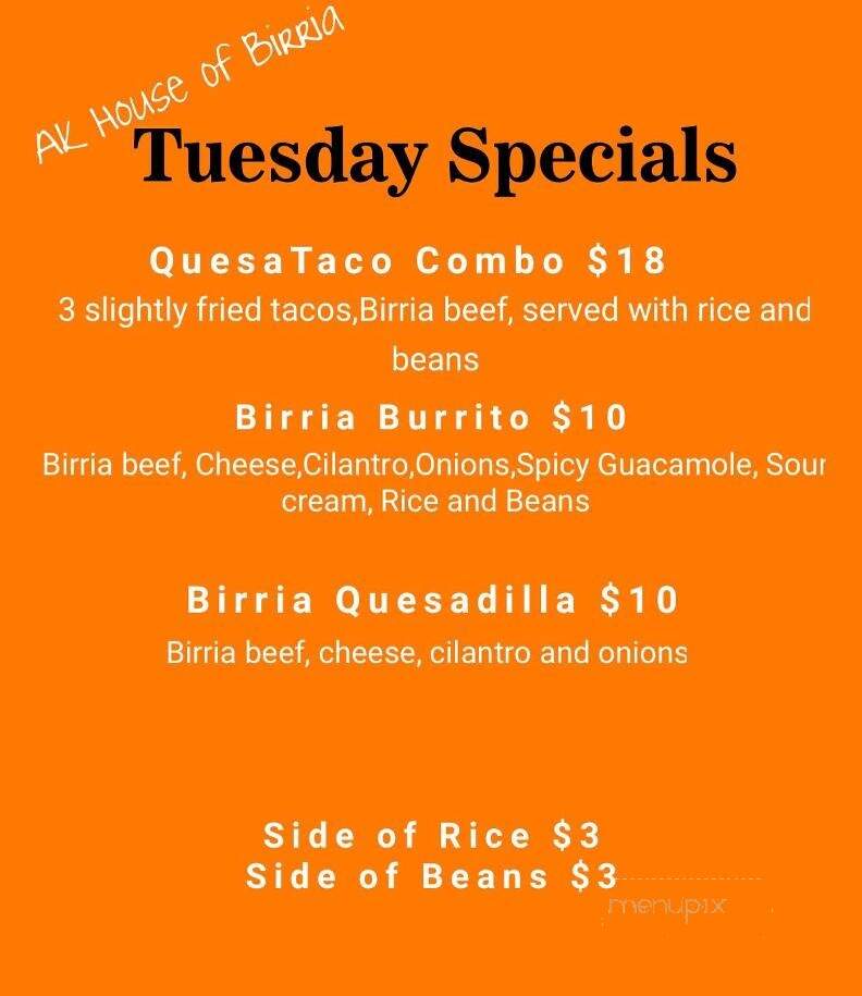 AK House of Birria - Anchorage, AK menu_pic
