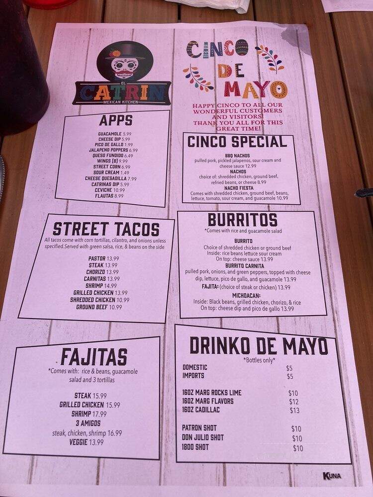 El Catrin - St. Louis, MO menu_pic