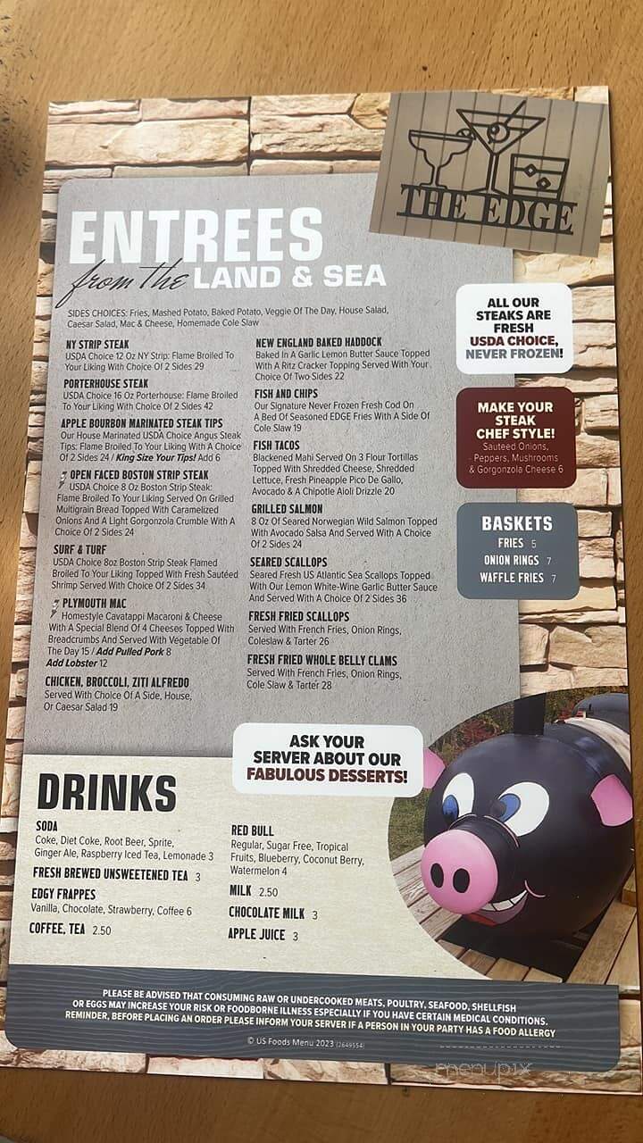 The Edge of Town Tavern - Plymouth, NH menu_pic