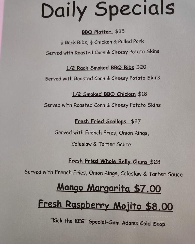 The Edge of Town Tavern - Plymouth, NH menu_pic