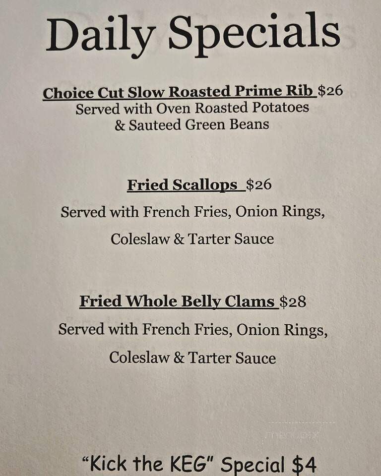 The Edge of Town Tavern - Plymouth, NH menu_pic