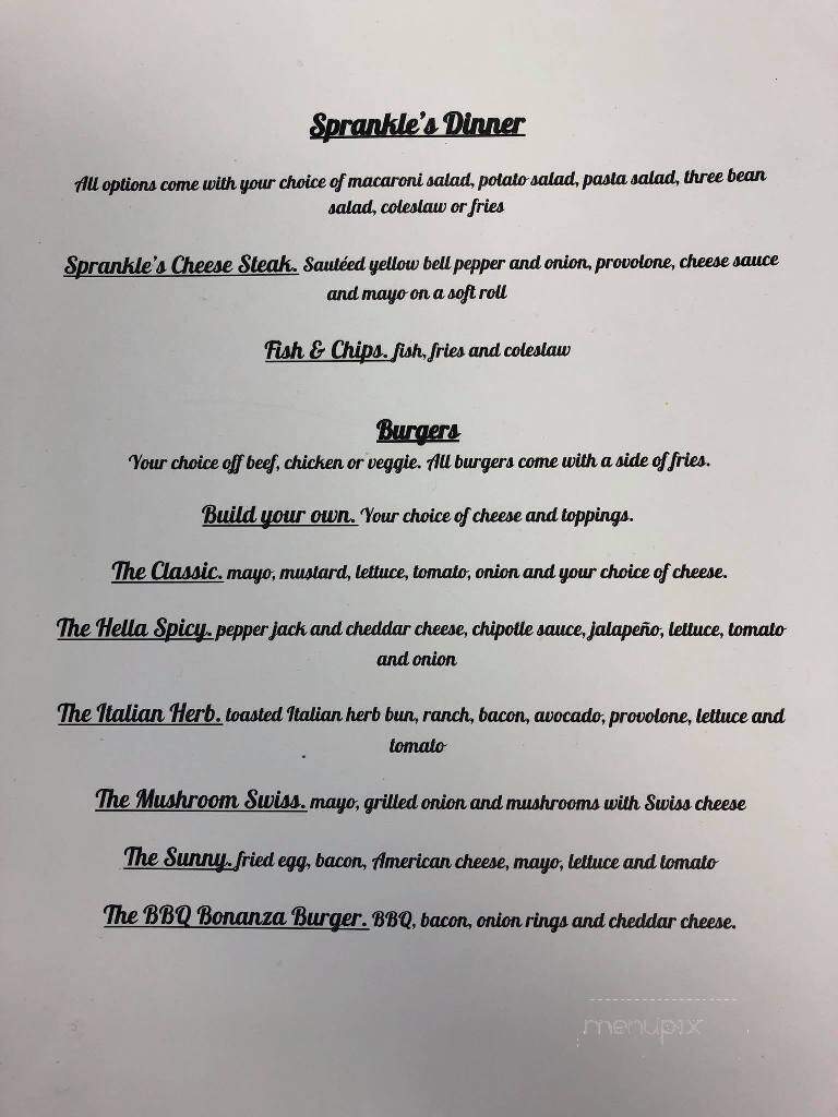 Sprankle's Village Deli - Benicia, CA menu_pic