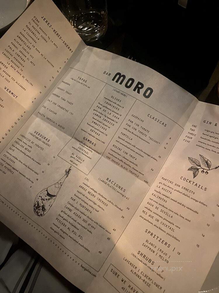 Bar Moro - Clayton, MO menu_pic