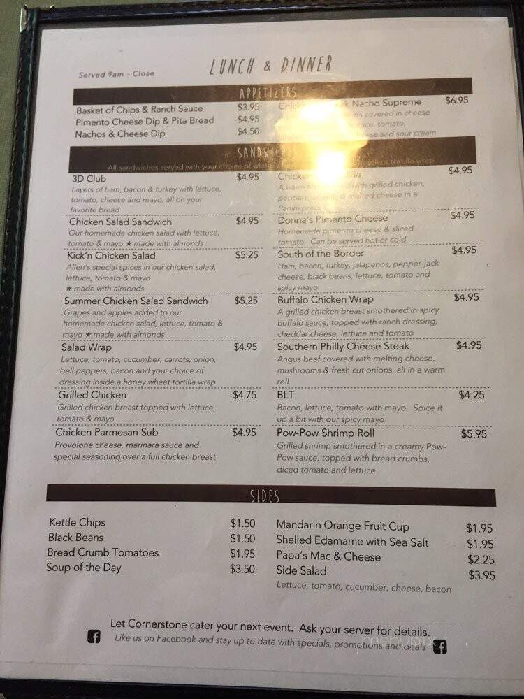 Cornerstone Cafe and Coffee - Coats, NC