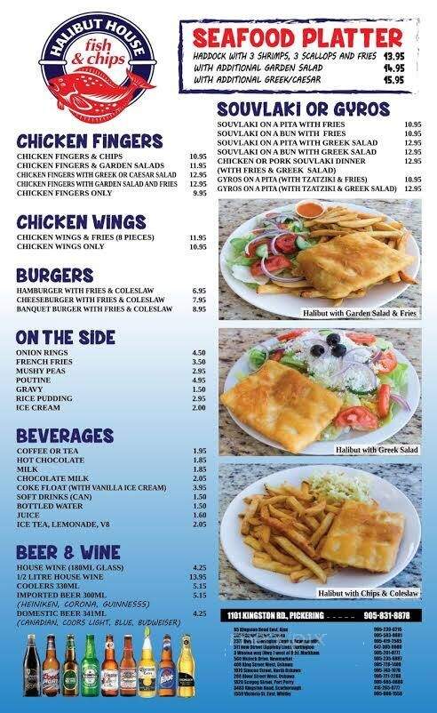 Halibut House Fish And Chips - Sarnia, ON menu_pic